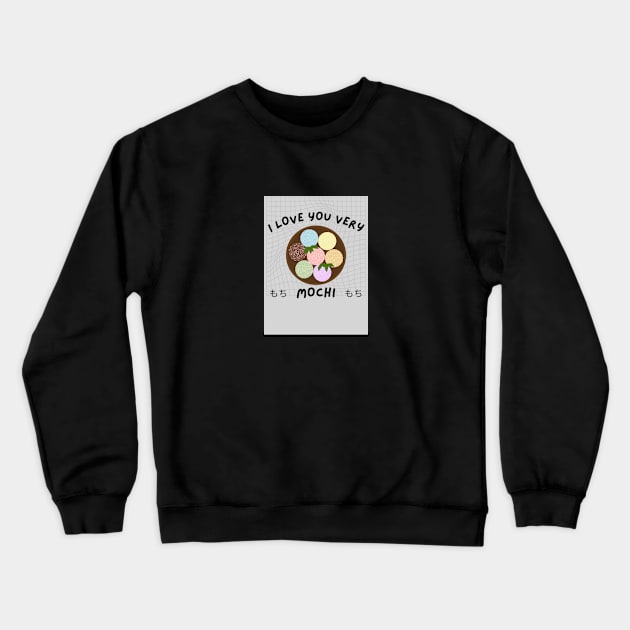 Mochi Katakana Japan Vintage Kawaii Crewneck Sweatshirt by Flowering Away